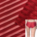 breathable 92 polyamide 8 elastane red ombre shiny stripes fabric for men and women underwear